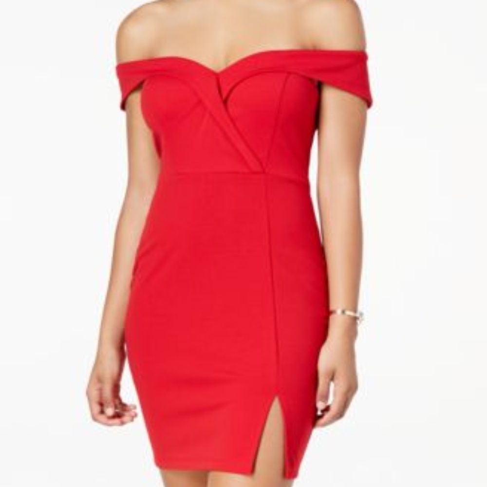 Speechless Red Off The Shoulder Dress